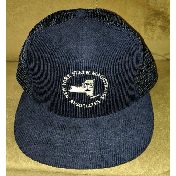 DESIGNER AWARD HEADWEAR Other - New York NY State Magistrates Association Vintage Snapback Hat Cap Corduroy Old